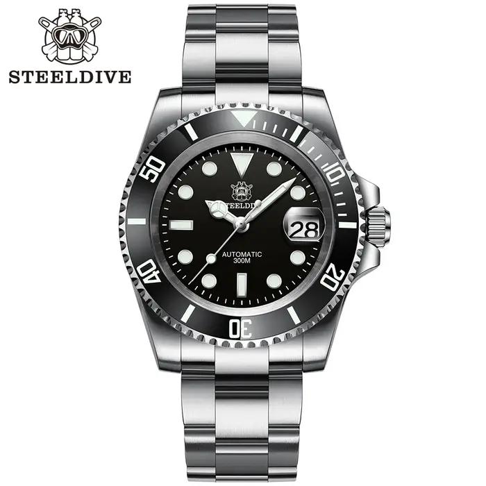 SD1953 STEELDIVE marque lunette en céramique 41mm Steeldive 30ATM résistant à l'eau NH35 montre de p