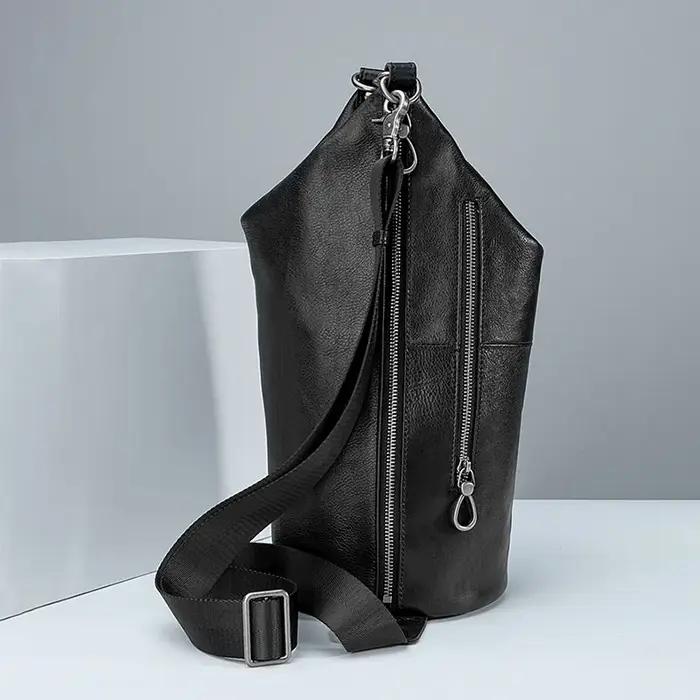 AETOO – sac incliné à une épaule, sac de tête en cuir, sac cylindrique en cuir, sac tendance pour ho