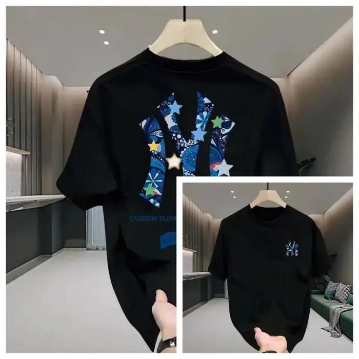 T-shirt Homme 2026 en Coton Épais Marque Tide, Manches Courtes, Tendance Été, Col Rond Décontracté,