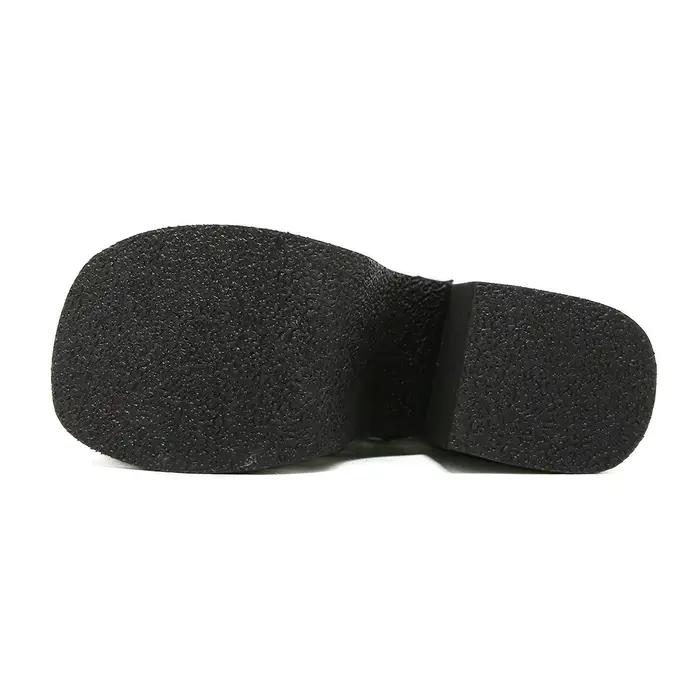 Gdgydh Style Punk noir Rivet boucle talons hauts chaussures pour femmes à la mode gothique imperméab