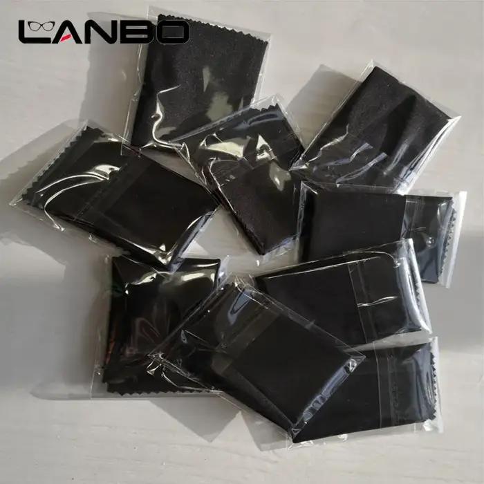 100 pièces emballage individuellement 15x15CM lentille vêtements chiffon de nettoyage microfibre lun