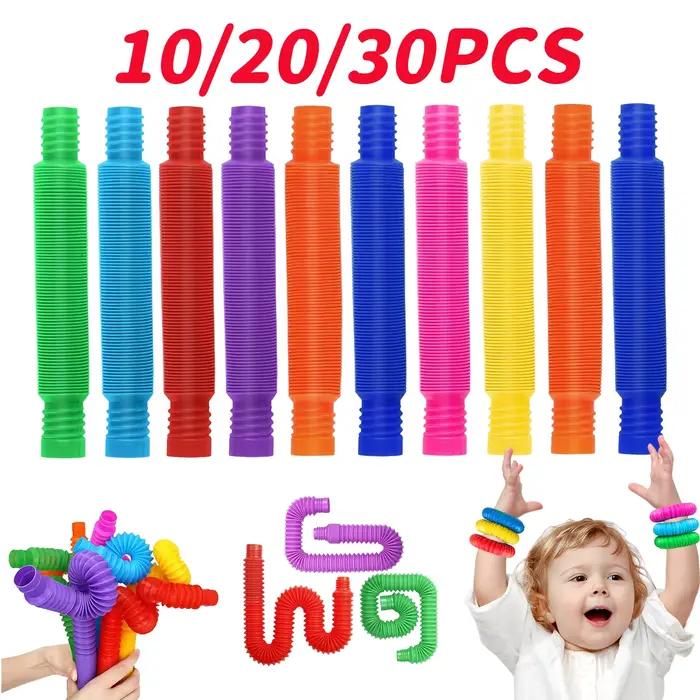 Tubes télescopiques colorés, jouets Fidget, Tubes Pop sensoriels en plastique, jouets anti-Stress, d