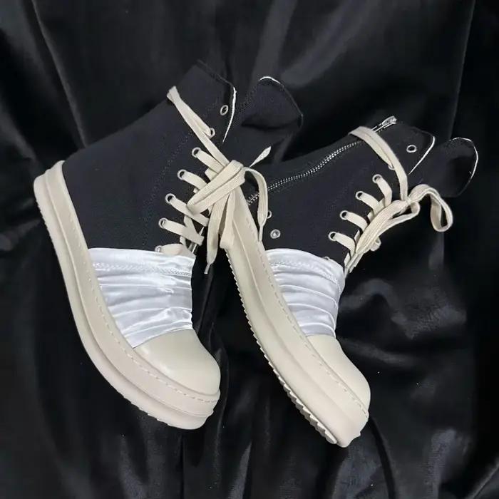 Ro marque Ro hommes chaussure femmes Sneaker blanc toile chaussures haut espadrilles décontractées fermeture éclair luxe