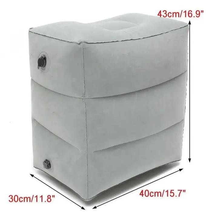 Coussin d'assistant de pied gonflable pour le voyage, portable, réglable, trois couches, recommandé,