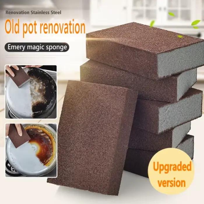 Éponge magique Nano gomme antirouille brosse plat Pot nettoyage émeri détartrage propre frotter Pots