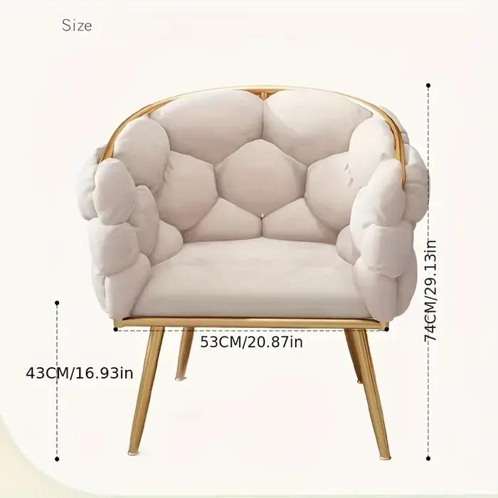 Coiffeuse élégante pour filles, chaise à dossier parfaite pour le maquillage de la chambre à coucher