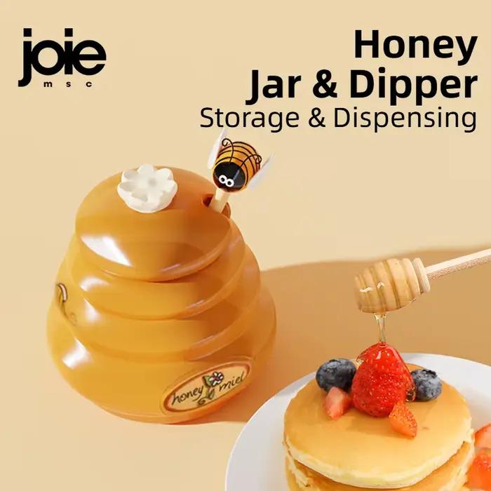 Joie pot de stockage de miel en céramique 150ml et pot de miel Dipper avec couvercle barre d'agitati