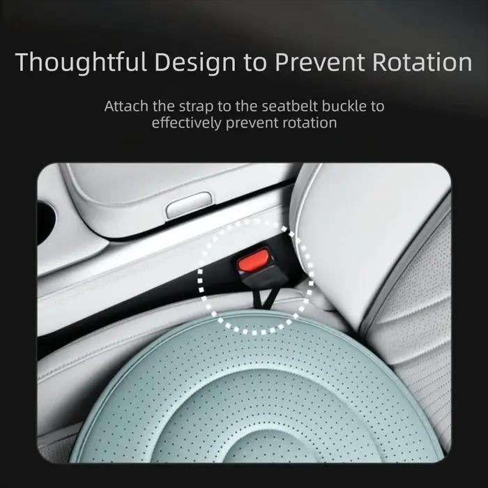 Coussin de siège de voiture rotatif à 360 degrés, tapis antidérapant, design perforé, aide à la mobilité pivotante, éponge multifonctionnelle