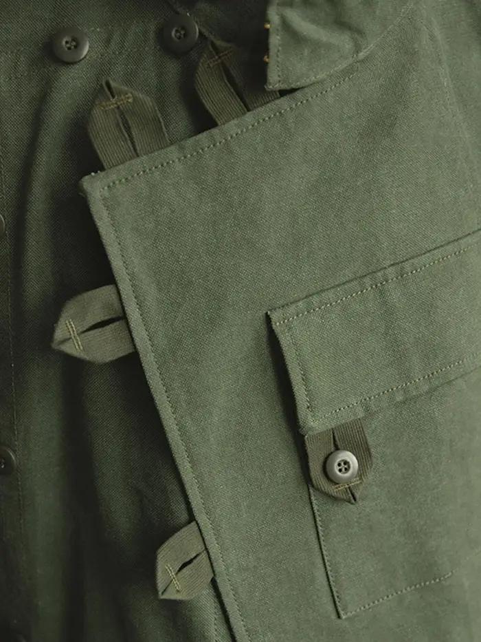 Veste de moto suédoise, veste courte décontractée pour homme, style militaire rétro vert, 100% coton
