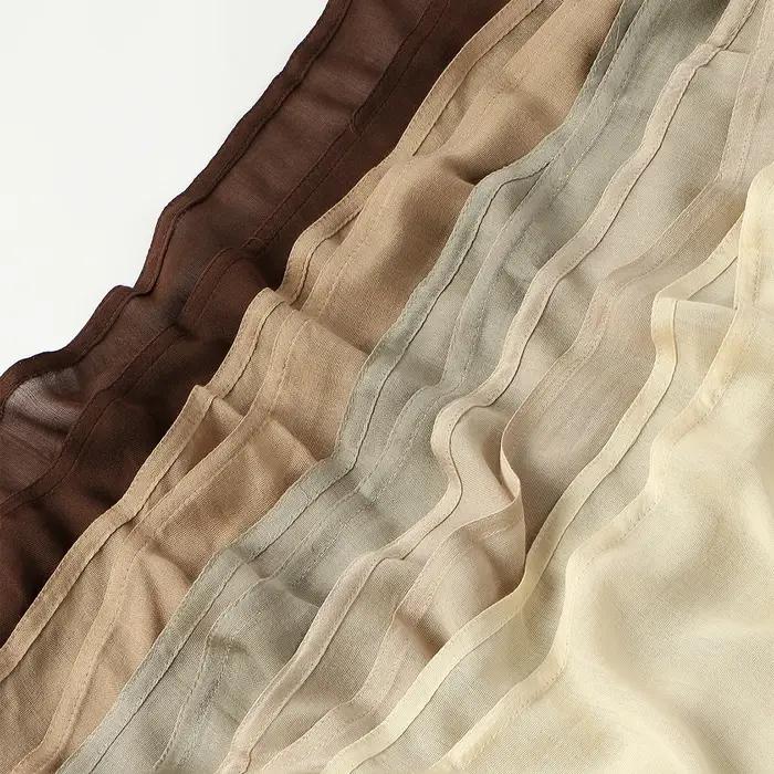 185*75 cm musulman Modal Hijab rayonne coton châles pour femmes mince plaine écharpe grande taille f