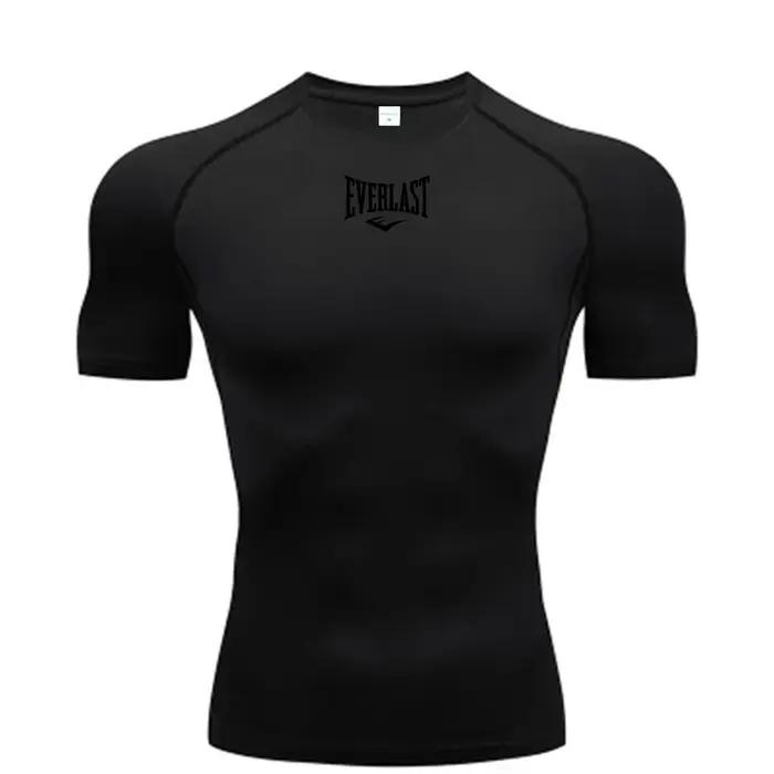 T-shirt de compression à manches courtes pour homme Everlast - Couche de base athlétique pour la gym