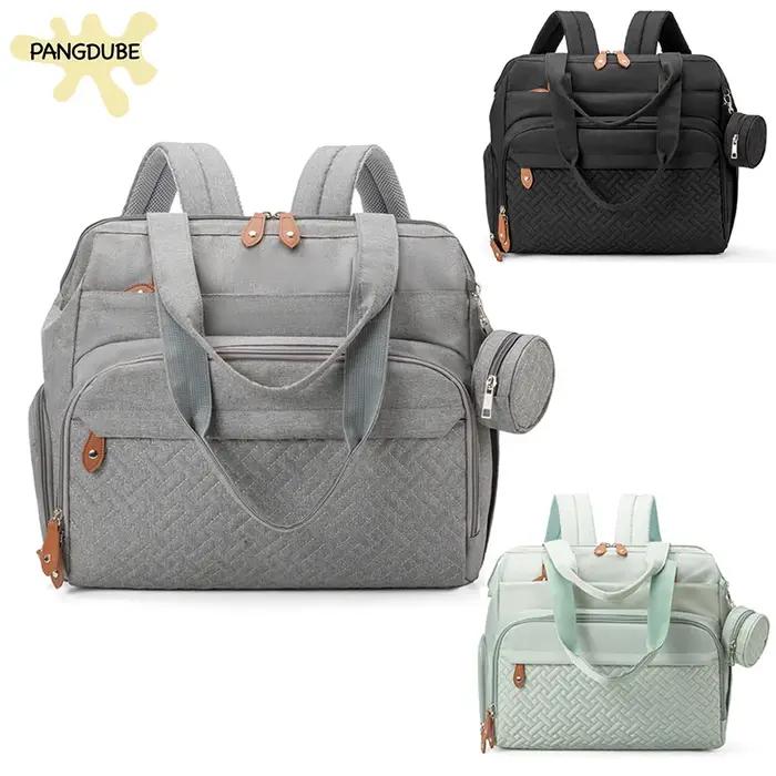 PANGDUBE grande taille maman papa sac à dos bébé sacs à couches avec sucette sac à couches pour bébé