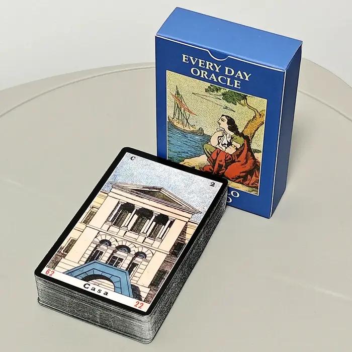 Cartes Oracle Sibyl 3,5*2,4 pouces Jeu de cartes Oracle quotidien Jeu de cartes italien Sibilla 52 p