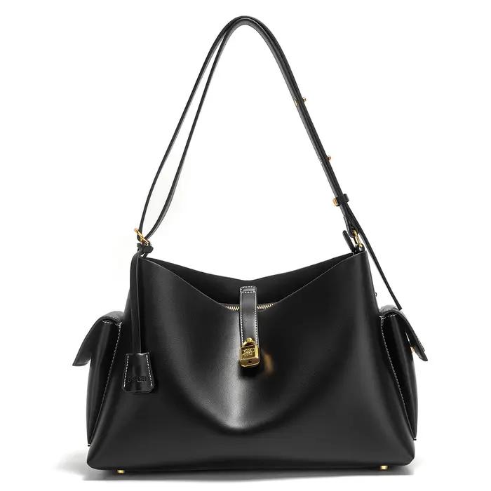 Sac à main CHCH pour femme, nouvelle collection Printemps/Été 2026, sac moto couleur café, grande ca