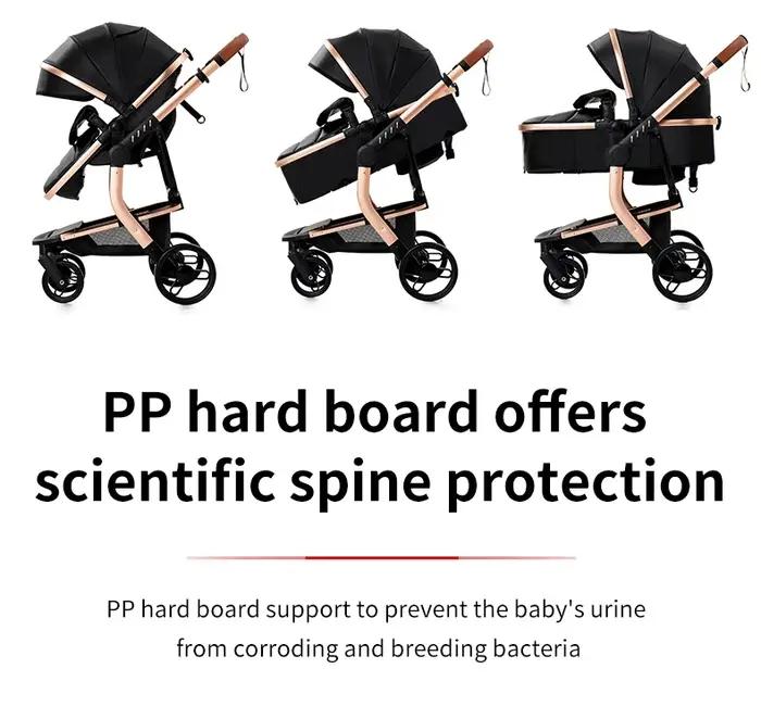 Poussette bébé 3 en 1, poussette légère pliable avec accessoires, poussette, landau, siège auto bébé
