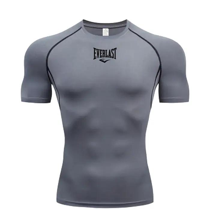 T-shirt de compression à manches courtes pour homme Everlast - Couche de base athlétique pour la gym
