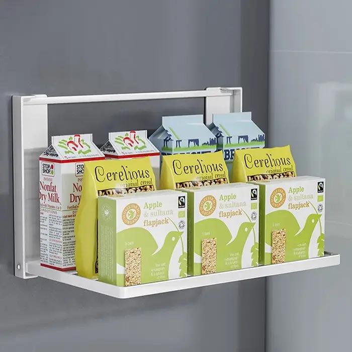 Étagère latérale magnétique en métal pour Machine à laver, gain de place, porte-vêtements pliant, sa