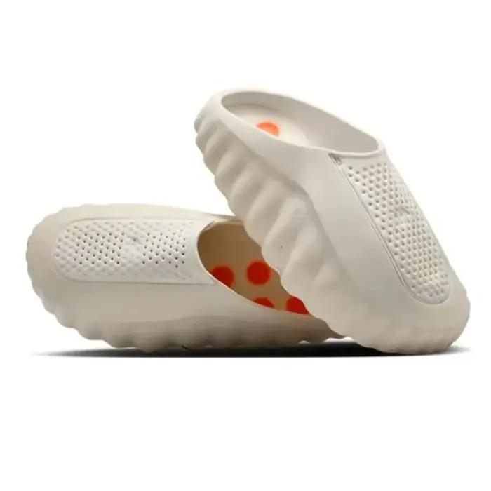 2026 Slides 001 Rubber Tech Comfort Slippers 002 Running Bone White Red Light Smoke Grey Hommes Femm