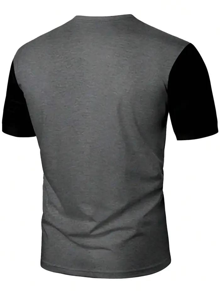 Un T-shirt à manches courtes imprimé à motif personnalisé pour hommes pour un vêtement d'été confort