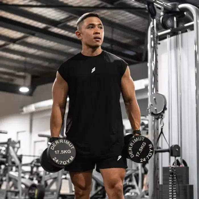 T-shirt sans manches pour hommes, séchage rapide, Fitness, musculation, mode, gilet de basket-ball,