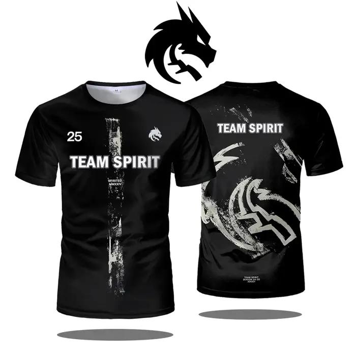 Équipe Esprit 2025 Nouveaux Maillots CS2 Esports Uniformes Donk T Shirts CSGO Jeu Formation Vêtement