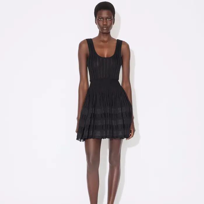 Robe élégante pour femme de marque de luxe parisienne, sexy, décontractée, pour soirée, sans manches