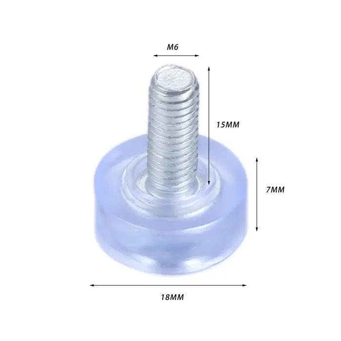 Pied de meuble réglable M6/M8 x 18mm, 10 pièces, vis de protection pour sol
