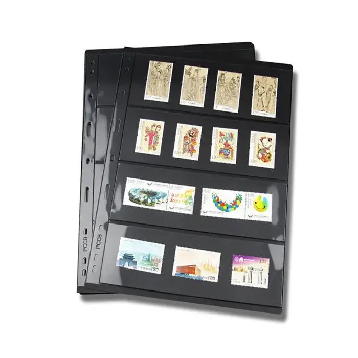10 pièces/lot timbres Notes lignes grille PVC page de timbre album feuilles mobiles inners de timbre