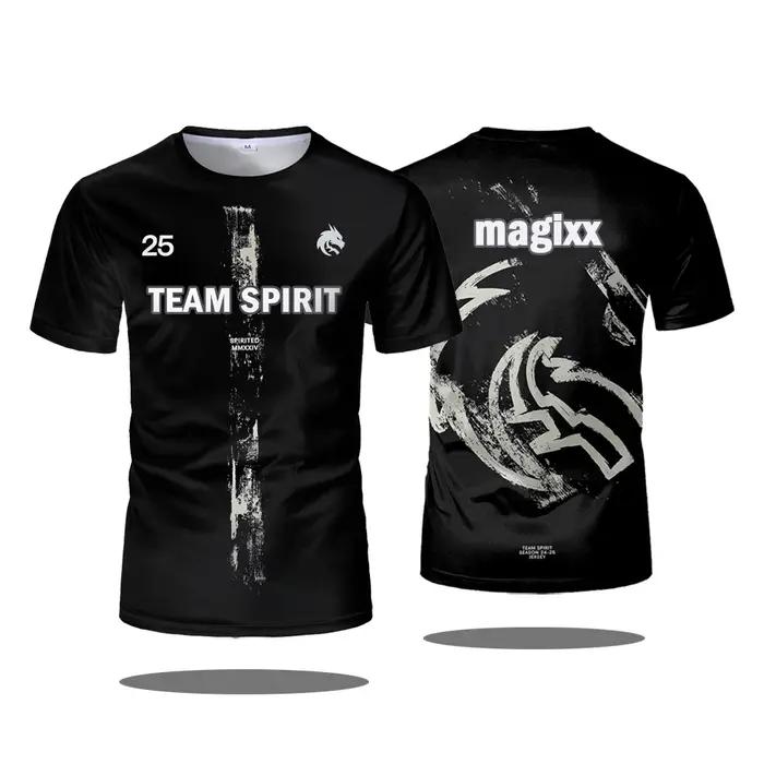 Équipe Esprit 2025 Nouveaux Maillots CS2 Esports Uniformes Donk T Shirts CSGO Jeu Formation Vêtement