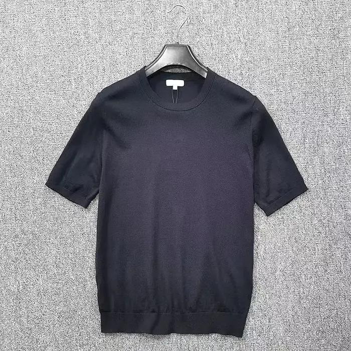 T-shirt à manches courtes et col rond pour hommes, 100% laine mérinos, haut ultra fin, t-shirts en t