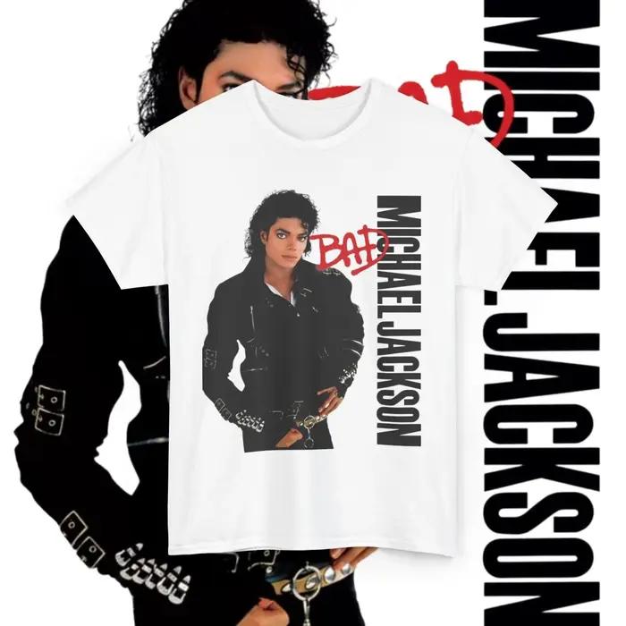 Noir ou blanc - Michael Jackson MJ nouveau t-shirt pour homme unisexe col rond 100% coton manches co