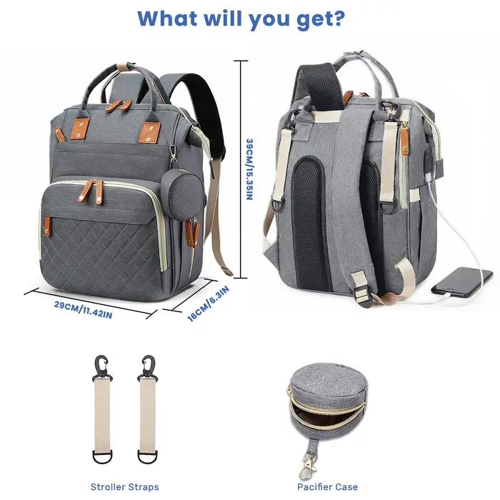 Sac à dos pour couches, sac à langer pour bébé, sac à couches pour bébé fille et garçon, sac de voya