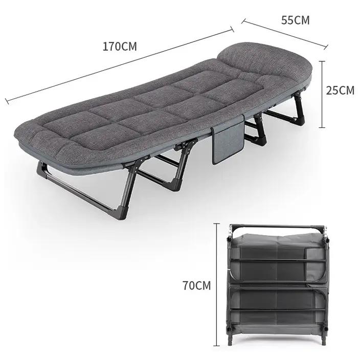 Lit pliant Portable avec dossier extérieur, chaise de bureau, pause déjeuner, chaise longue pour loi