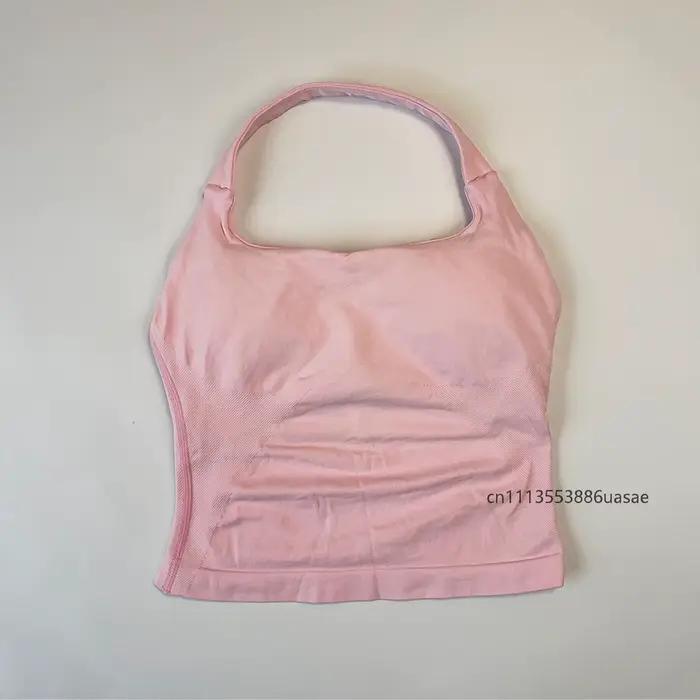 Impact Halter Top pour femme, soutien-gorge de sport push-up à larges bretelles, débardeur de yoga d