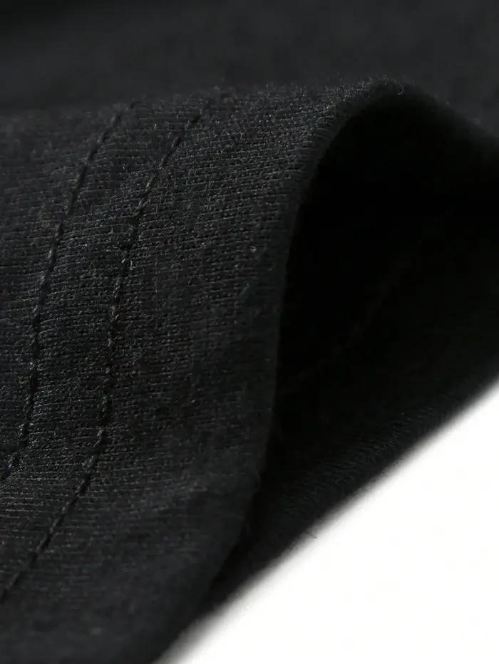 T-Shirt décontracté à manches longues et col rond pour hommes, toutes saisons, couleur unie, en pur