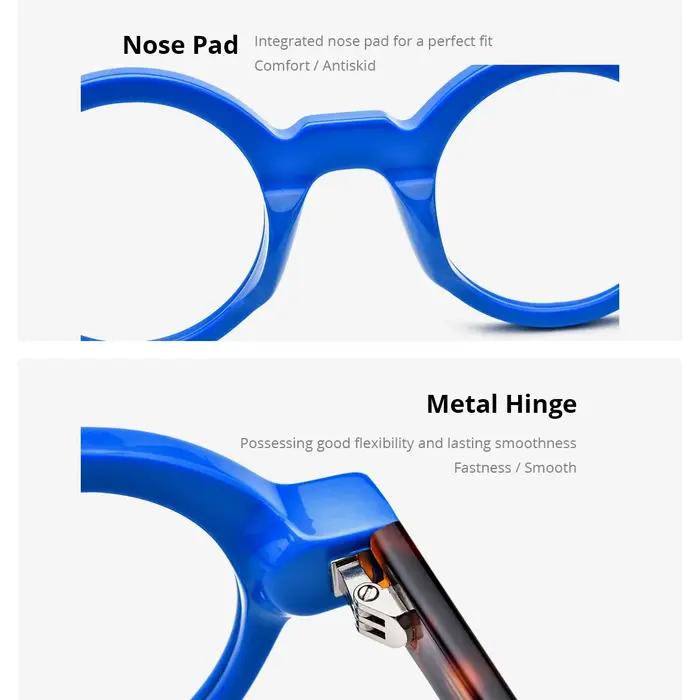 NIANZHEN acétate lunettes cadre hommes nouveau rond marque Design lunettes femmes rétro Vintage lune