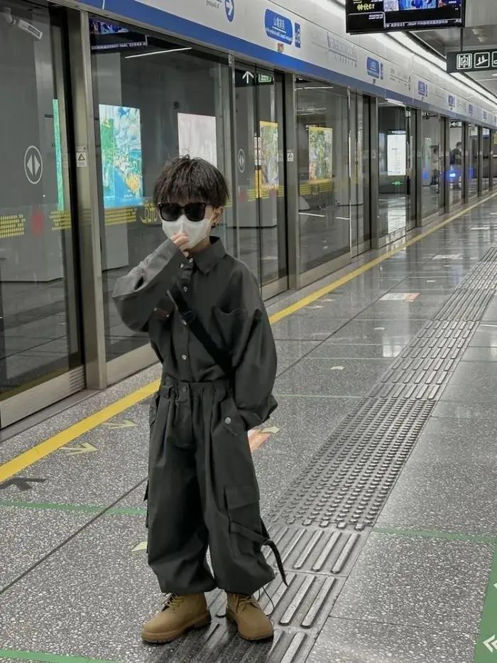 Ensemble de chemises pour enfants, vêtements pour élèves du primaire, vêtements pour hommes, automne