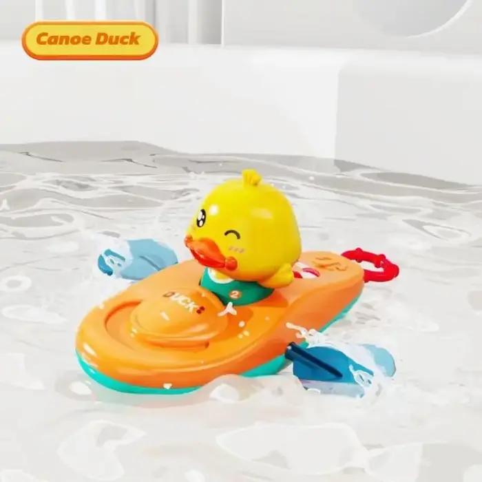 Jouet de Kayak petit canard jaune, 1 pièce, jouet de piscine, salle de bain, jouet d'eau classique,