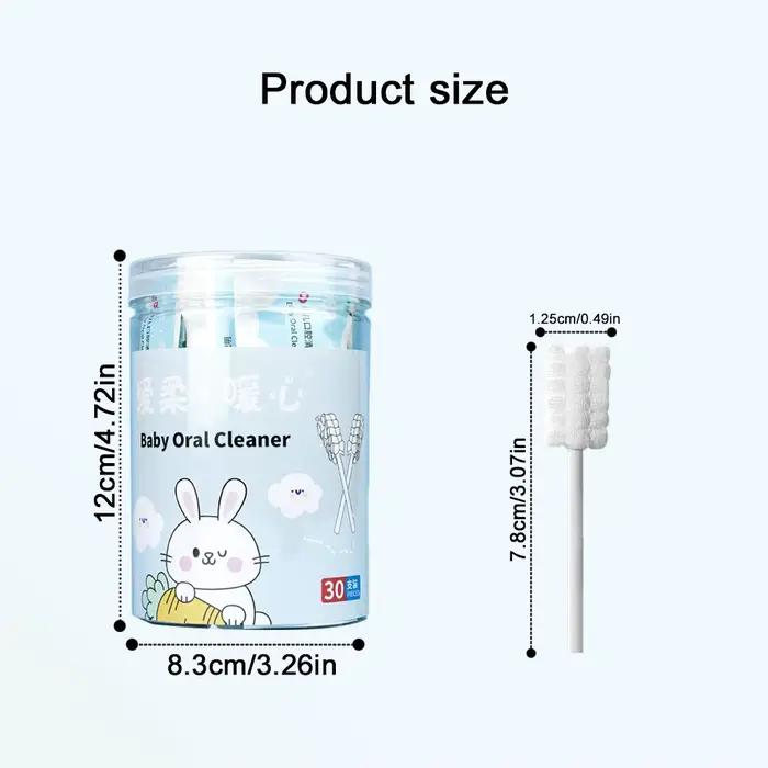 30 pièces bâton de nettoyage de bouche de bébé détergent jetable voile de dent de lait brosse à dent