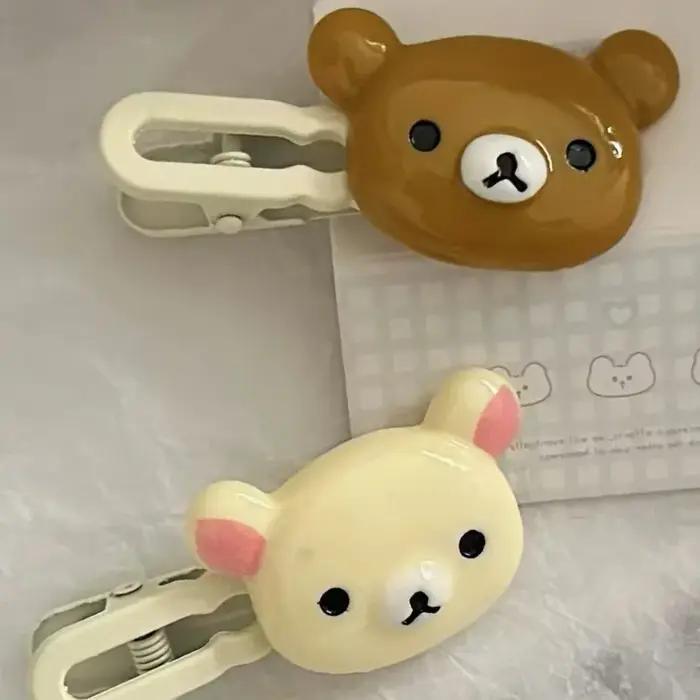 Rilakkuma pinces à cheveux pour filles Kawaii Relax ours épingle à cheveux femmes frange épingle à c