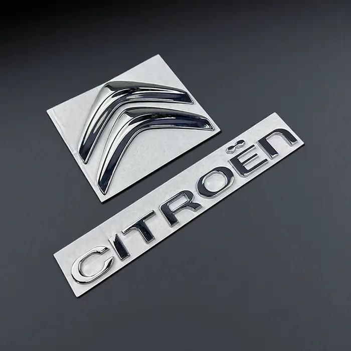 Badge d'emblème avant et arriere de voiture en metal pour Citroen C4 C3 C5 C1 DS3 DS5 DS4 Jumper Xsara C-Elysee Picasso Sega C4 refit sticke occasion speciale