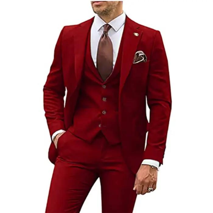 Costumes beiges 3 pièces pour hommes, coupe cintrée, smoking De marié, costumes De mariage, meilleur