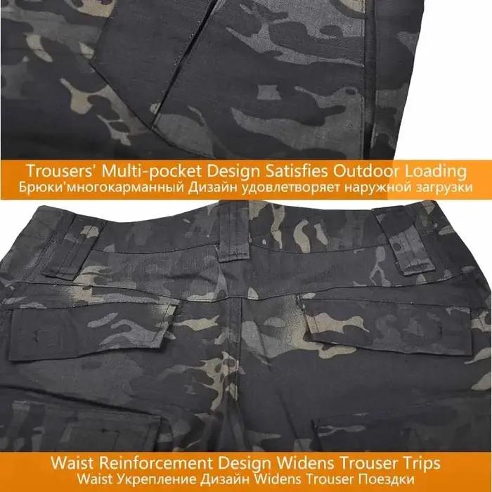 Uniforme tactique militaire pour hommes, chemises de combat camouflage, pantalons cargo, ensembles p