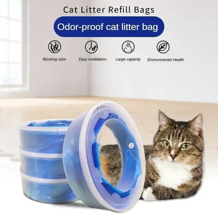 LitterLocker chat bac à litière sacs poubelle chats toilette désodorisation sac poubelle vert stéril