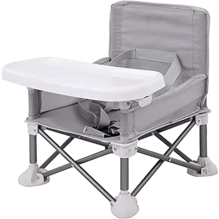 Siège rehausseur portable pliable pour bébé - Chaise de salle à manger et plage - Voyage et repas