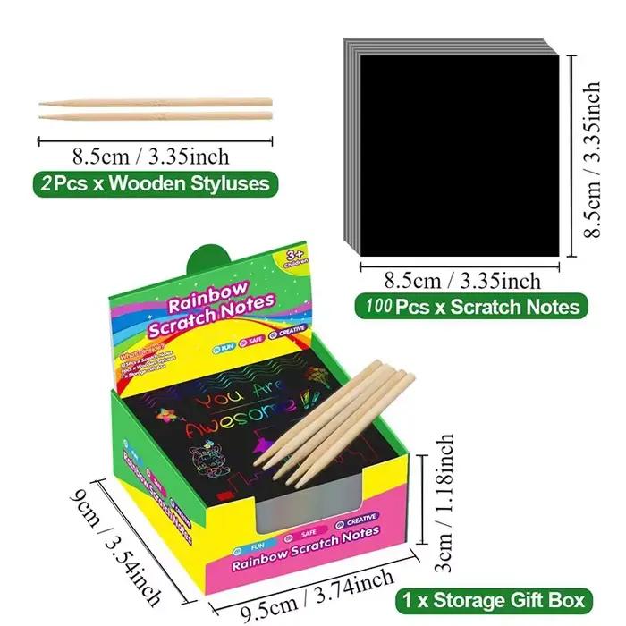 Peinture à gratter éblouissante, jouets interactifs Parent-enfant, cartes de notes, peinture faite à