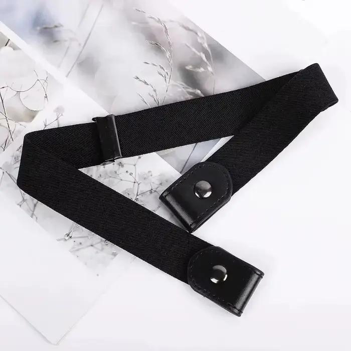 Bande de taille élastique réglable en toile, ceinture Invisible sans boucle pour femmes et hommes, p