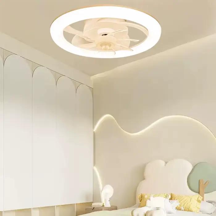 Nouveau ventilateur de plafond lumière salon, chambre moderne et Simple maison télécommande intellig