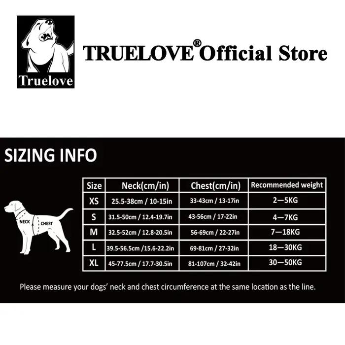 TRUE LOVE harnais pour animaux de compagnie sans traction en Nylon réfléchissant