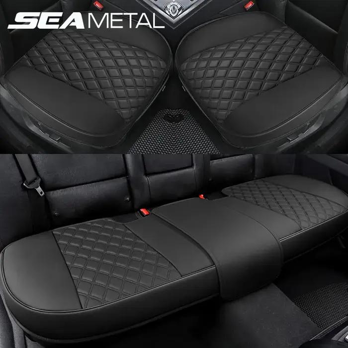 SEAMETAL Housse de siège de voiture en cuir PU Housse de chaise de voiture pour automóvil Housses de